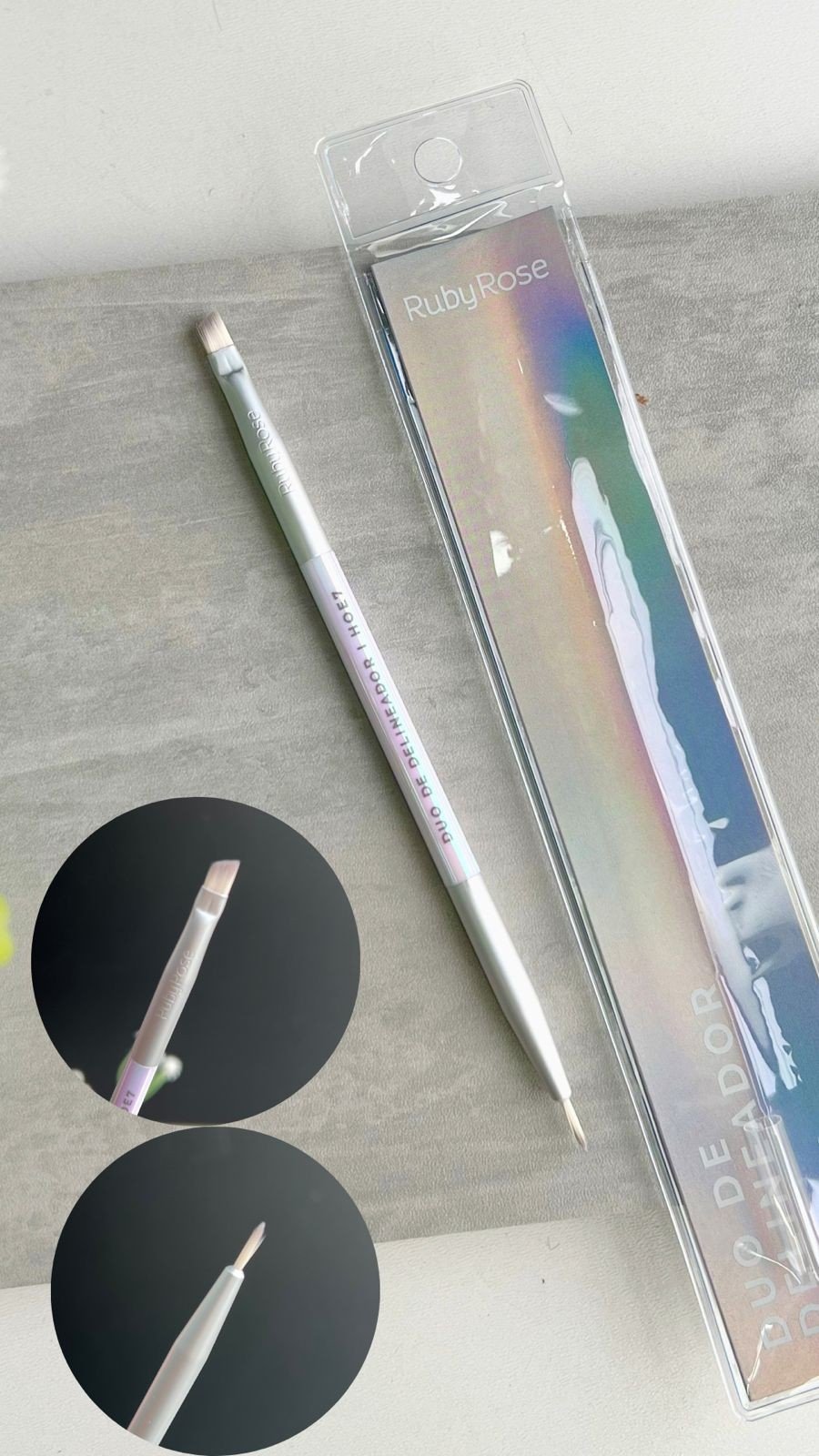 Pincel Duo De Delineador E7 - Ruby Rose