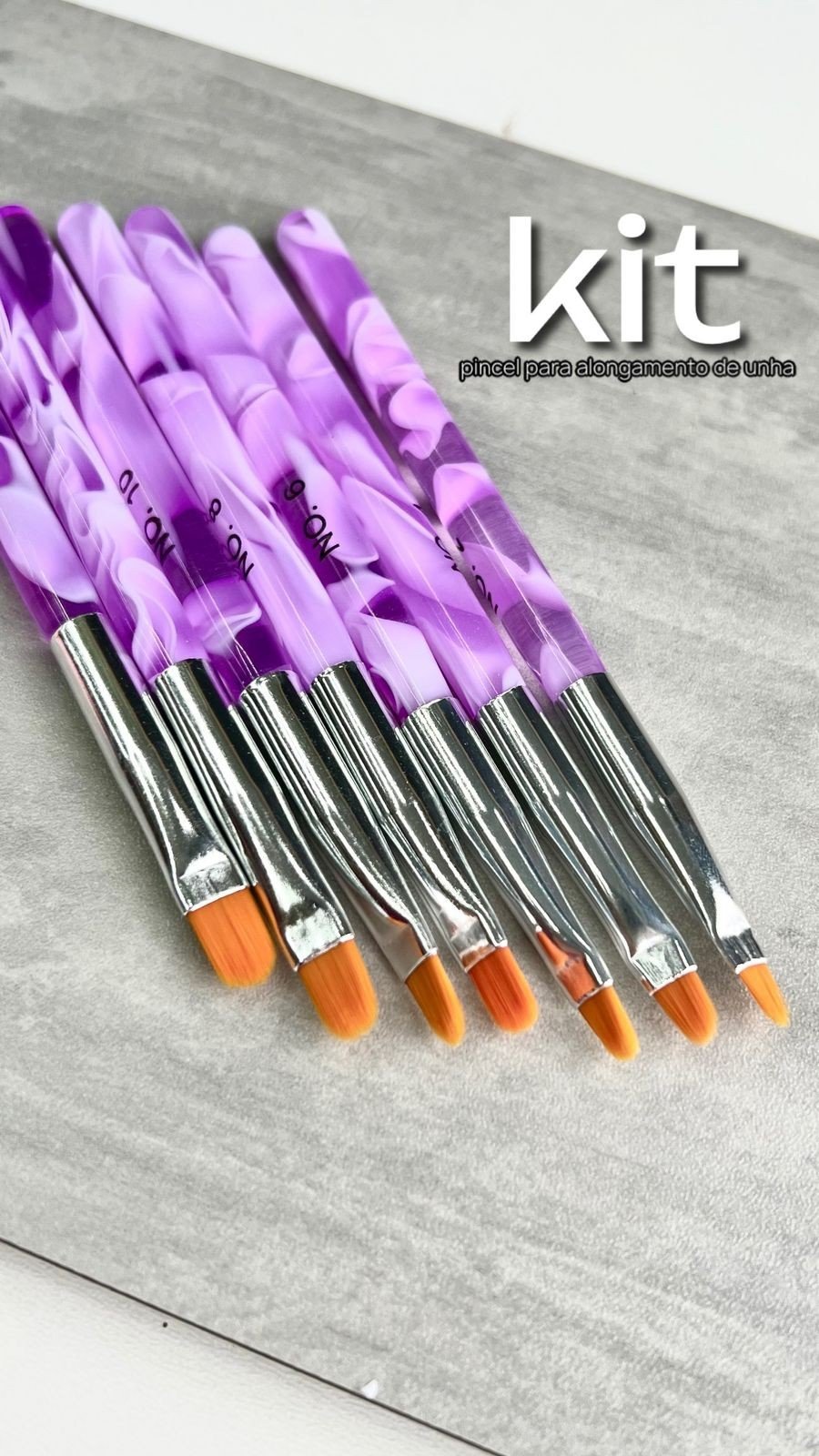 Kit Pincéis Unha - Dafu 