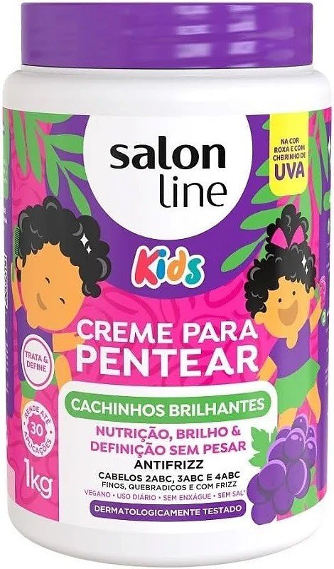 Creme De Pentear Cachinhos Brilhantes Uva - Salon Line 