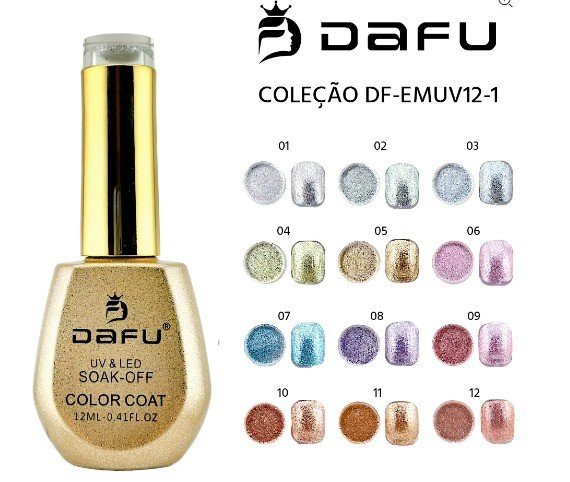 Esmalte Em Gel Glitter - Dafu 