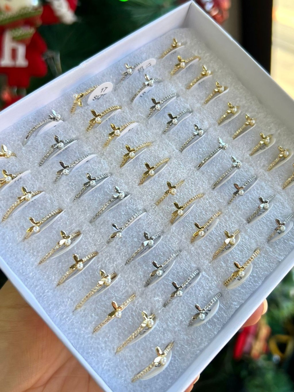 Anel Borboleta e Pérola 