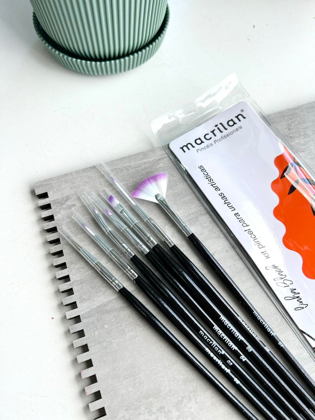 Kit Pincéis Unhas Artísticas - Macrilan 