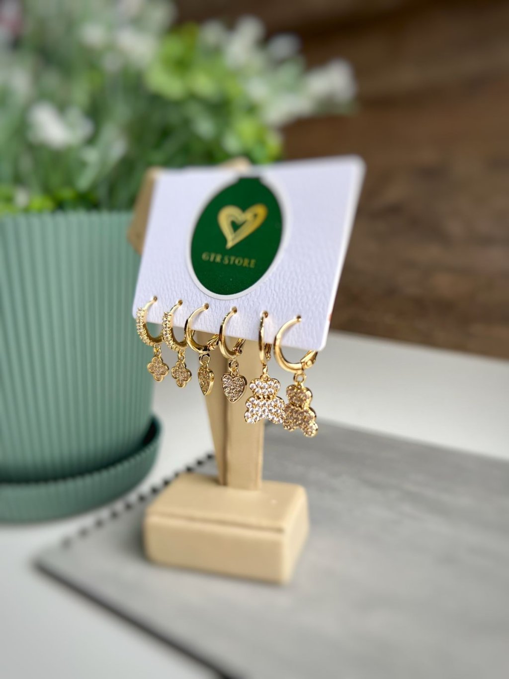 Trio de Brincos Ursinho