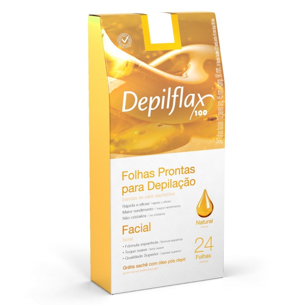 Folha Depilatória Facial Natural - Depilflax