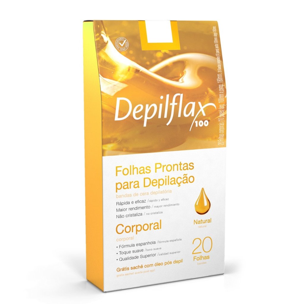 Folha Depilatória Corporal Natural - Depilflax