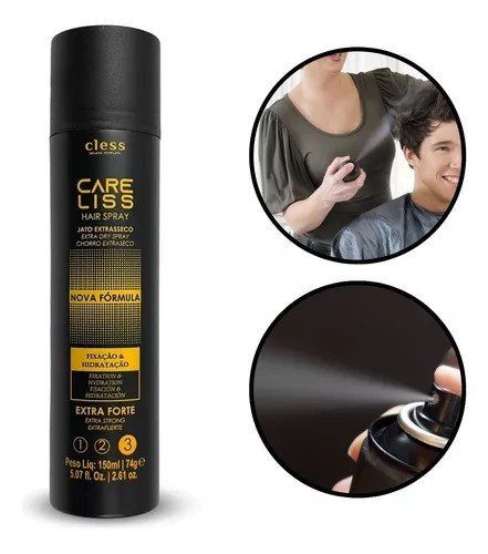 Hair Spray Fixação E Hidratação Extra Forte Care Liss 150ml