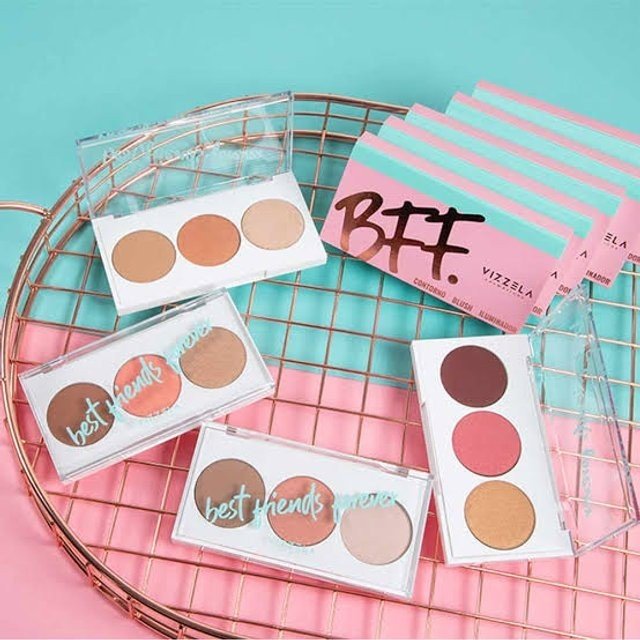 Paleta BFF 03 Contorno, Blush e Iluminador - Vizzela