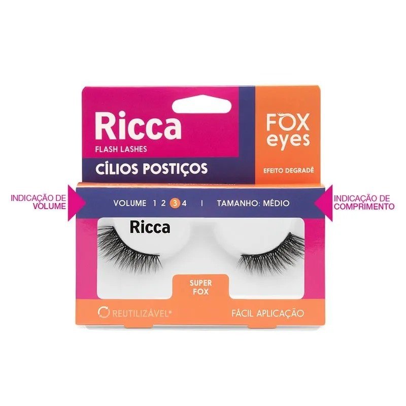 Cílios Fox Eyes Super Fox - Ricca