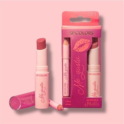 Kit Batom e Lápis Labial Me gusta - SP Colors