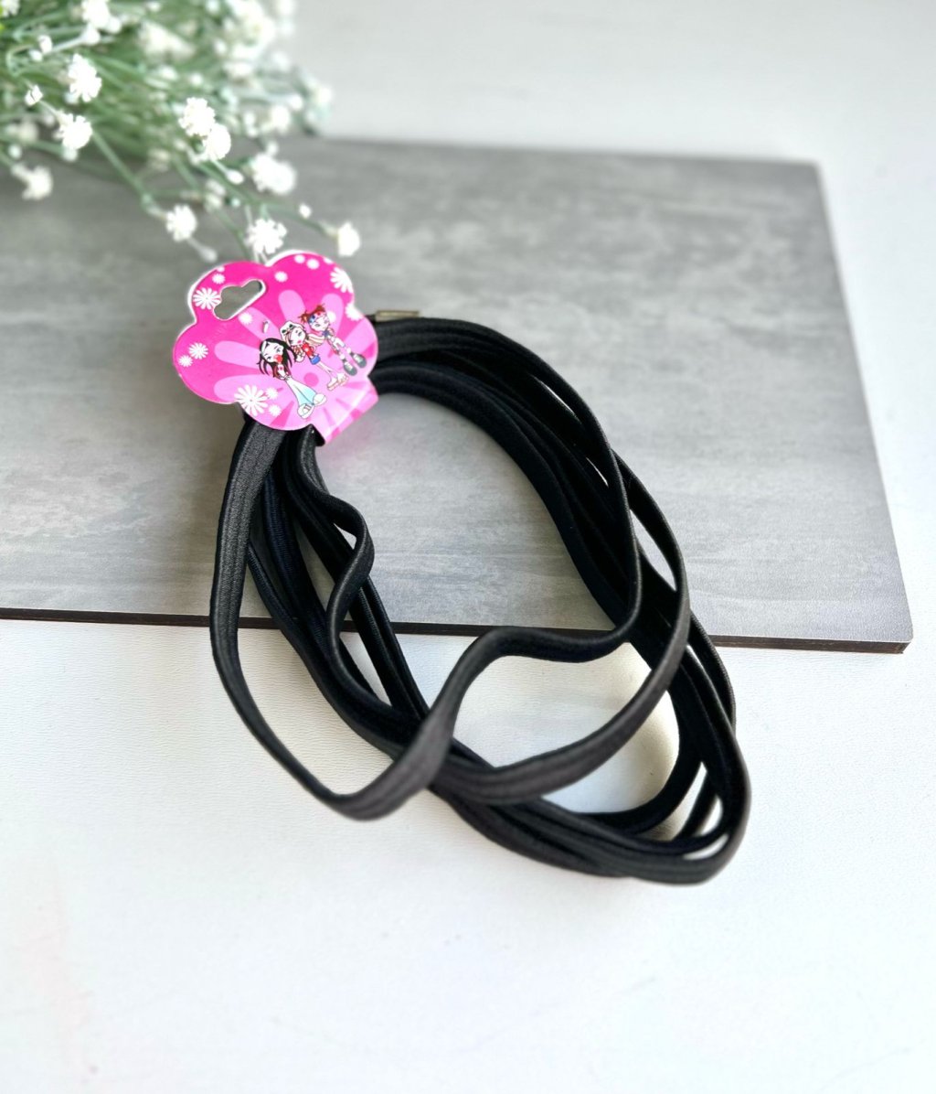 Faixa De Cabelo Fina Esportiva Preta 