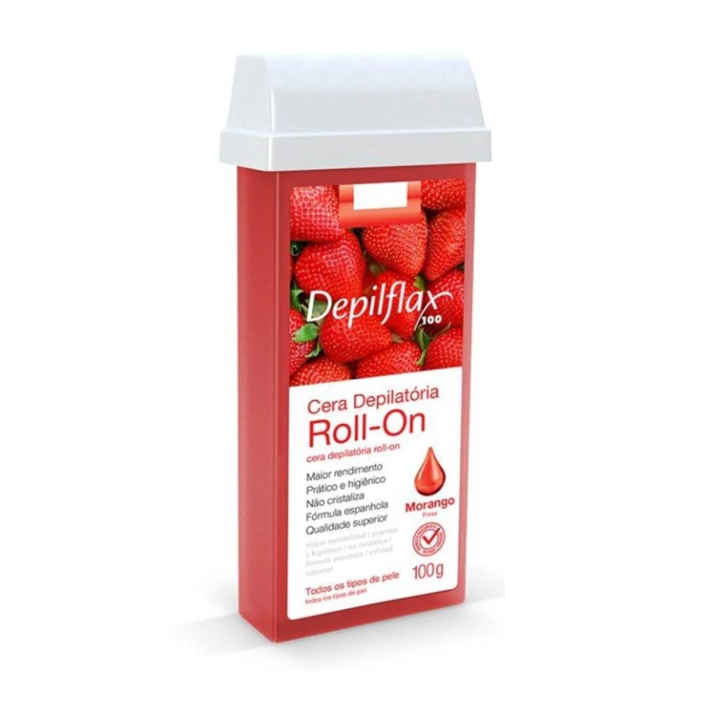 Refil Cera Depilatória Roll-on Morango - Depilflax