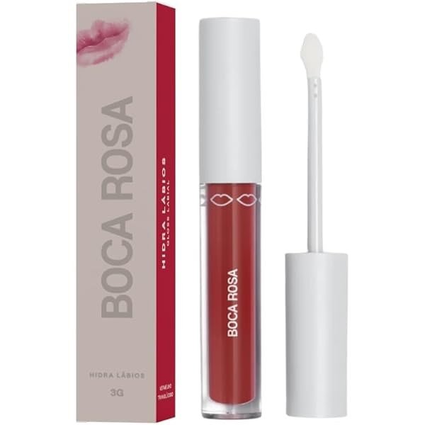 Gloss Hidra Lábios Vermelho Translúcido - Boca Rosa