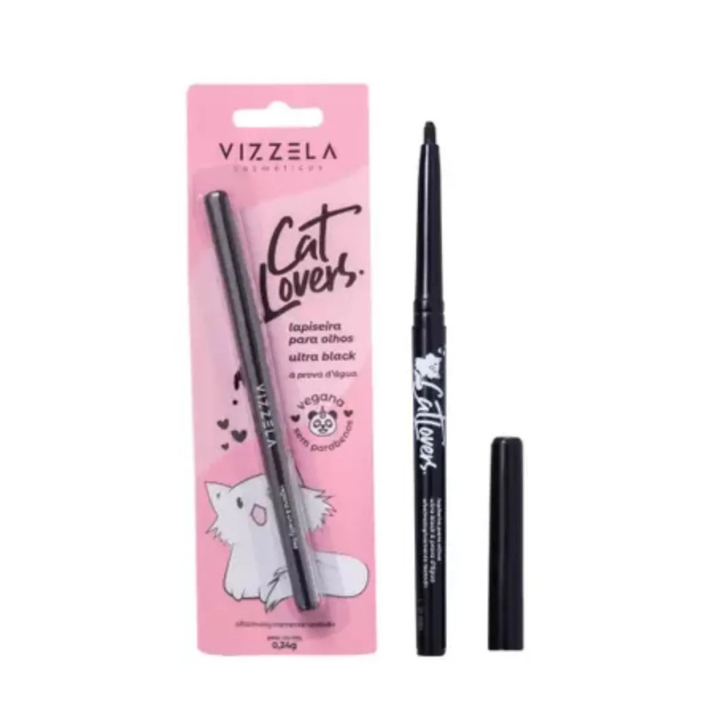 Lapiseira De Olhos Preta Cat Lovers - Vizzela