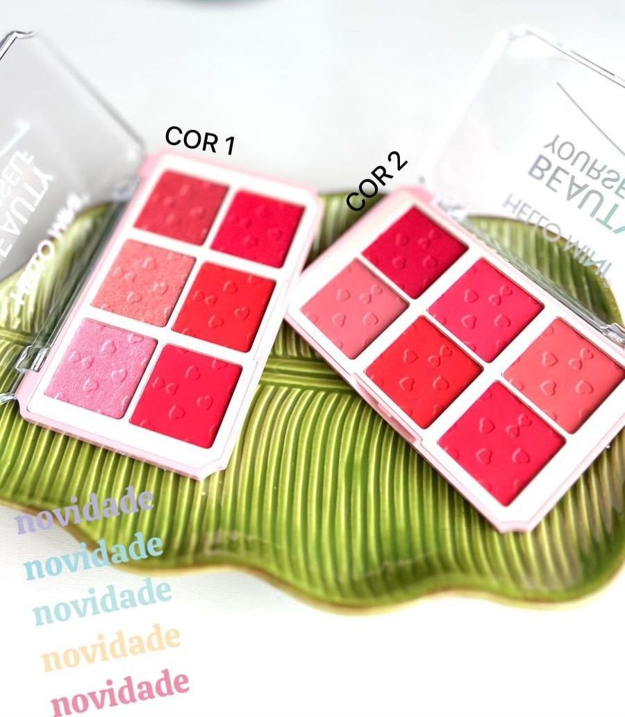 Paleta Blush e Iluminador - Hello Mini 