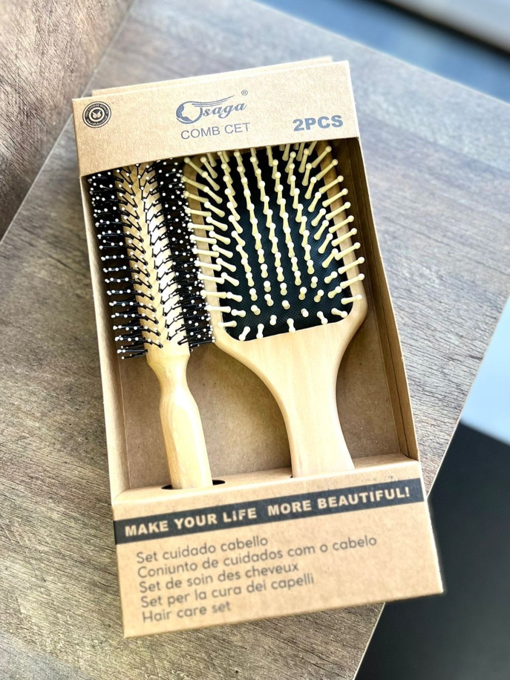 Kit Escovas de Madeira 