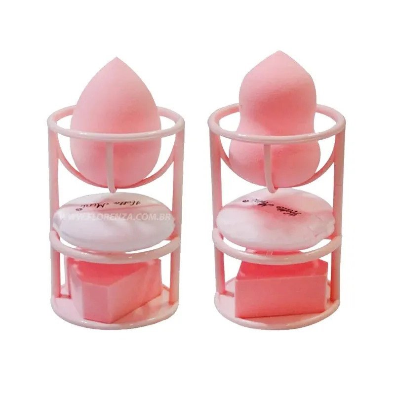 Kit 3 Esponjinhas + Suporte - Hello Mini 