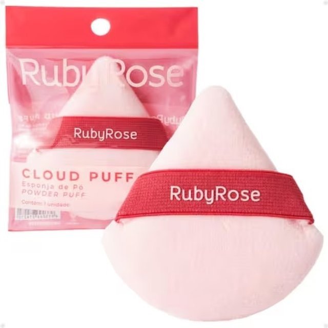 Esponjinha Triangular Para Pó Cloud Puff - Ruby Rose