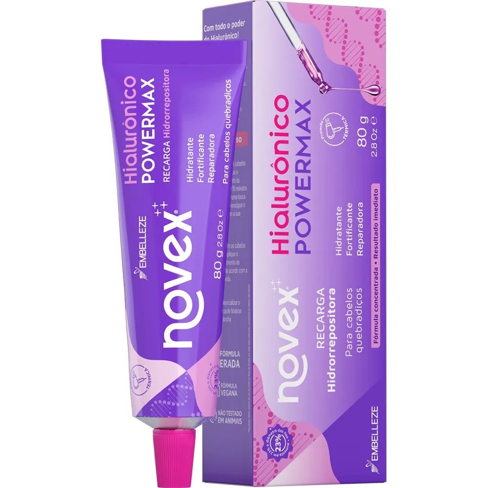 Máscara Capilar Recarga Hialurônico Powermax 80G - Novex