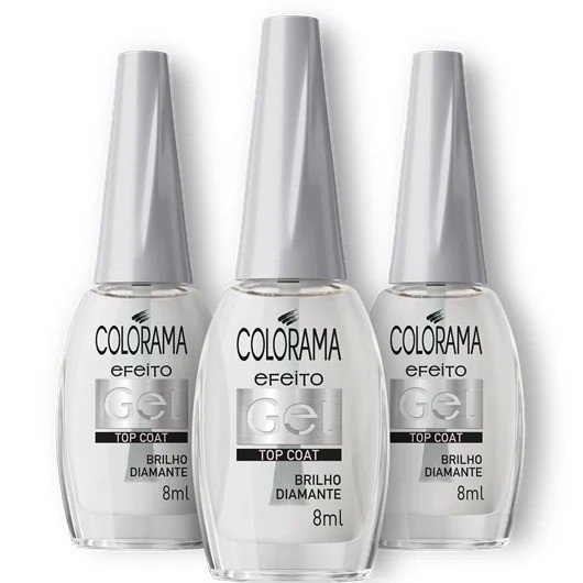 Esmalte Top Coat Efeito Gel 8ML - Colorama