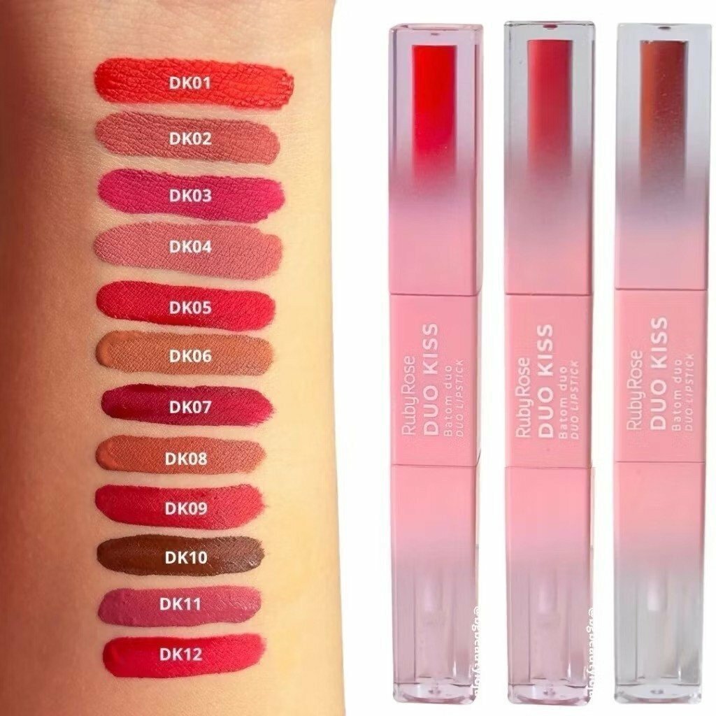Batom E Gloss Líquido Duo Kiss - Ruby Rose