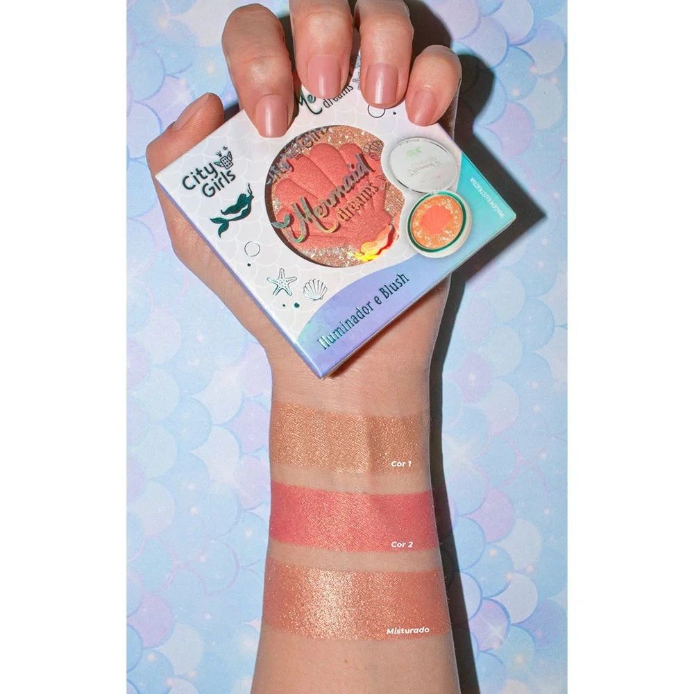 Blush e Iluminador Mermaid Dreams - City Girls