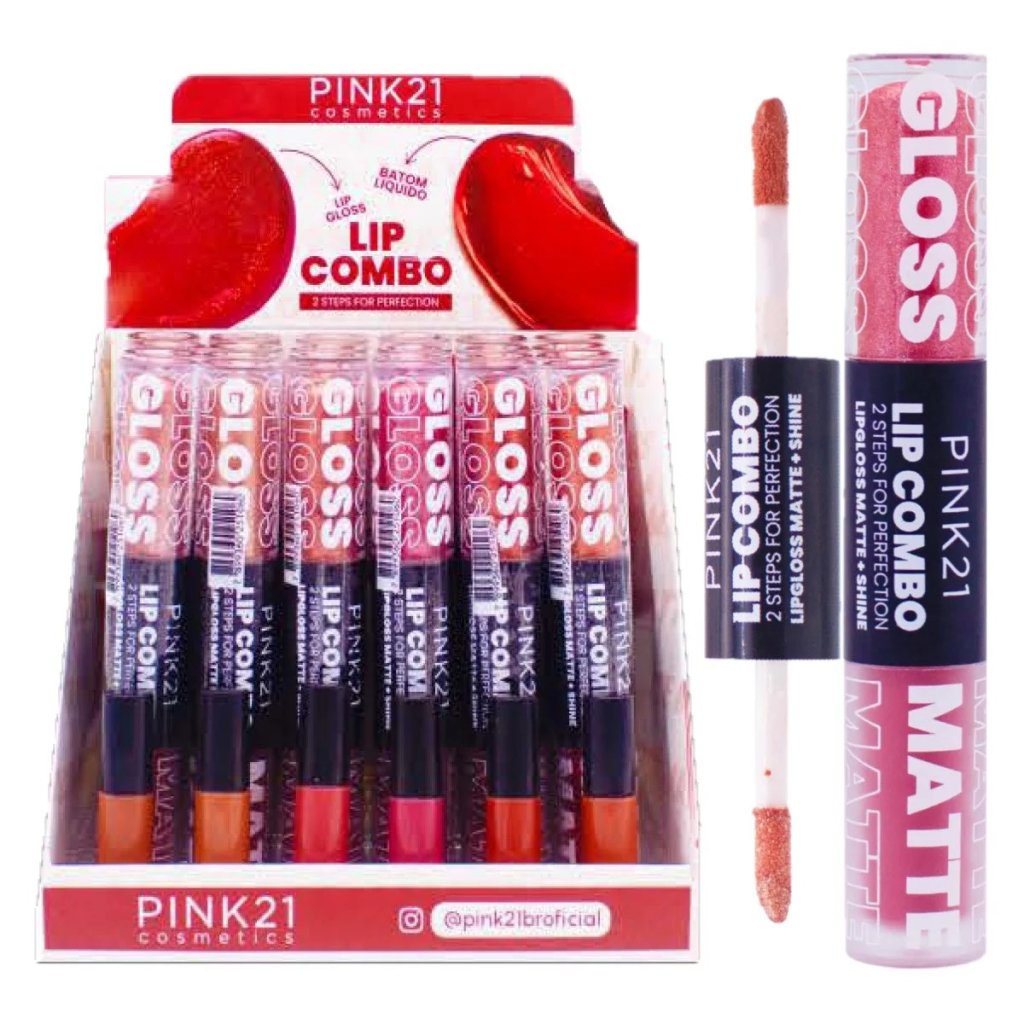 Lip Combo Gloss + Batom - Pink 21
