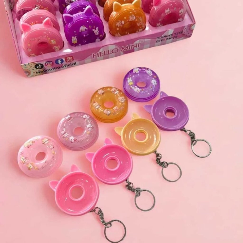 Lip Balm Donuts Chaveirinho - Hello Mini  