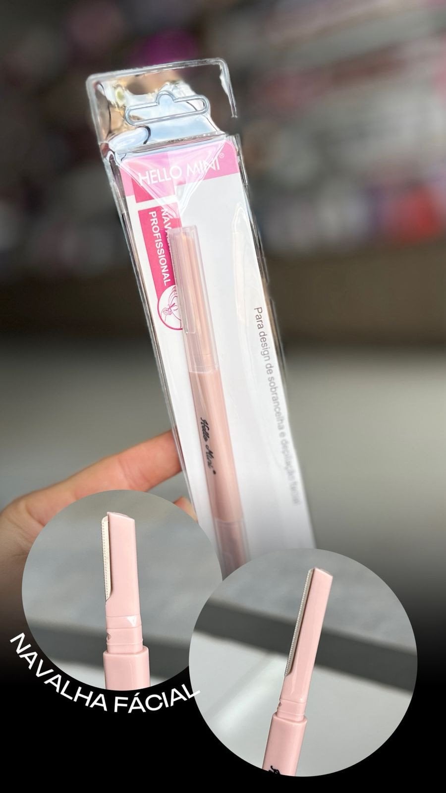 Navalha Facial Ponta Dupla - Hello Mini 