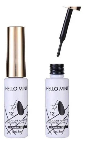 Liner Gel Preto Cor 12 - Hello Mini 