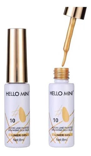 Liner Gel Dourado Cor 10 - Hello Mini