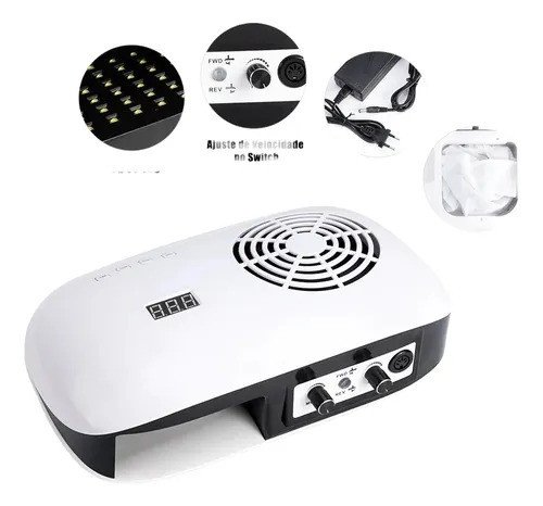 Lixadeira Elétrica, Cabine Led e Coletor de Pó 3 em 1 - Double Star