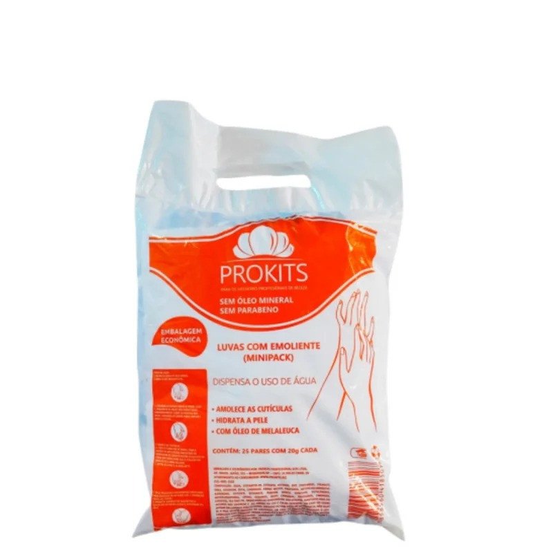 Kit De Luvas Emoliente Descartável Para Manicure - ProKits
