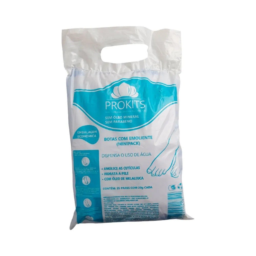 Kit De Botas Emolientes Para Pedicure Descartável - ProKits