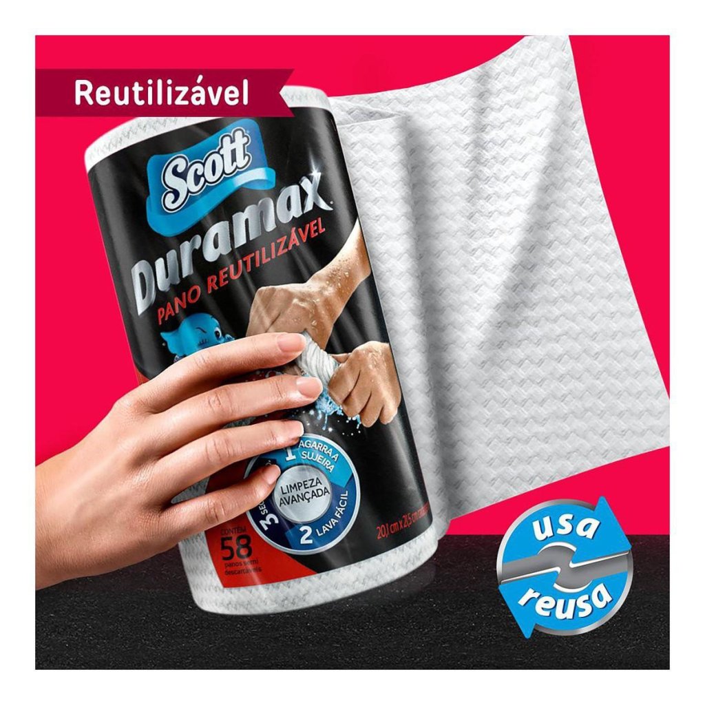 Pano em Rolo Reutilizável Scott - Duramax