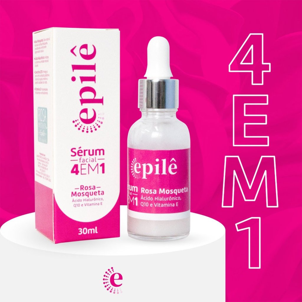 Sérum Facial 4 em 1 Rosa Mosqueta - Epilê