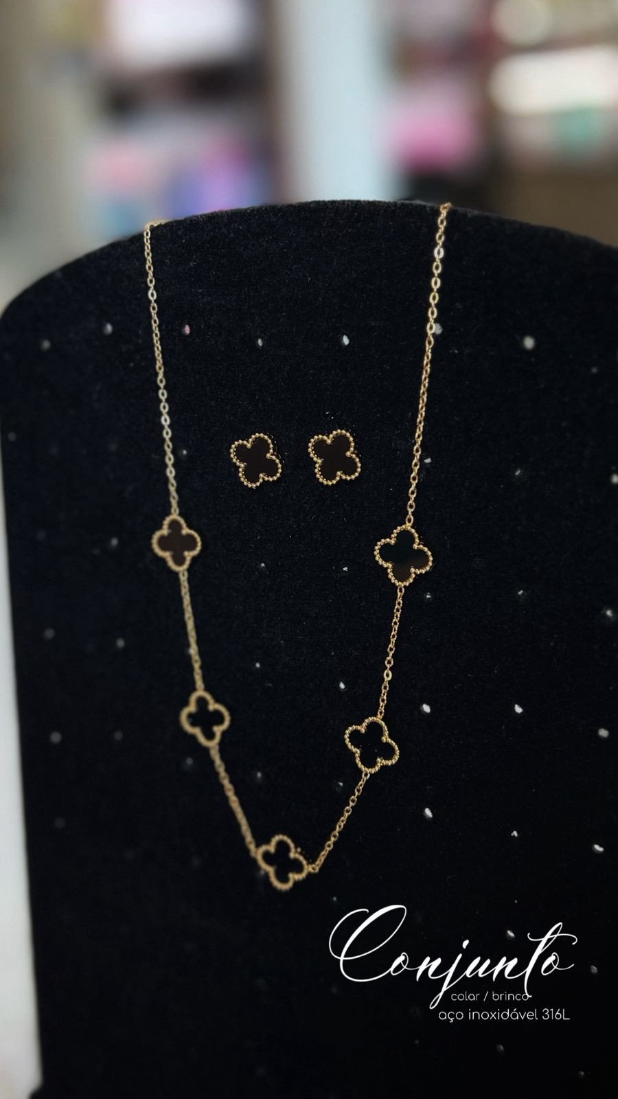 Conjunto Brinco e Colar