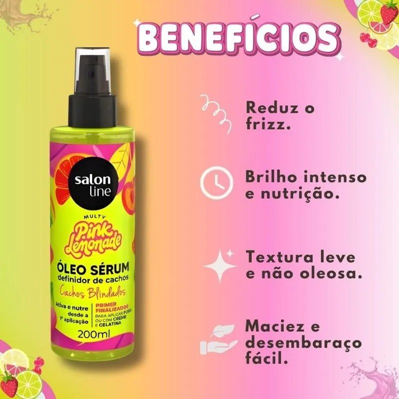 Óleo Sérum Capilar Pink Lemonade 200ML - Salon Line 