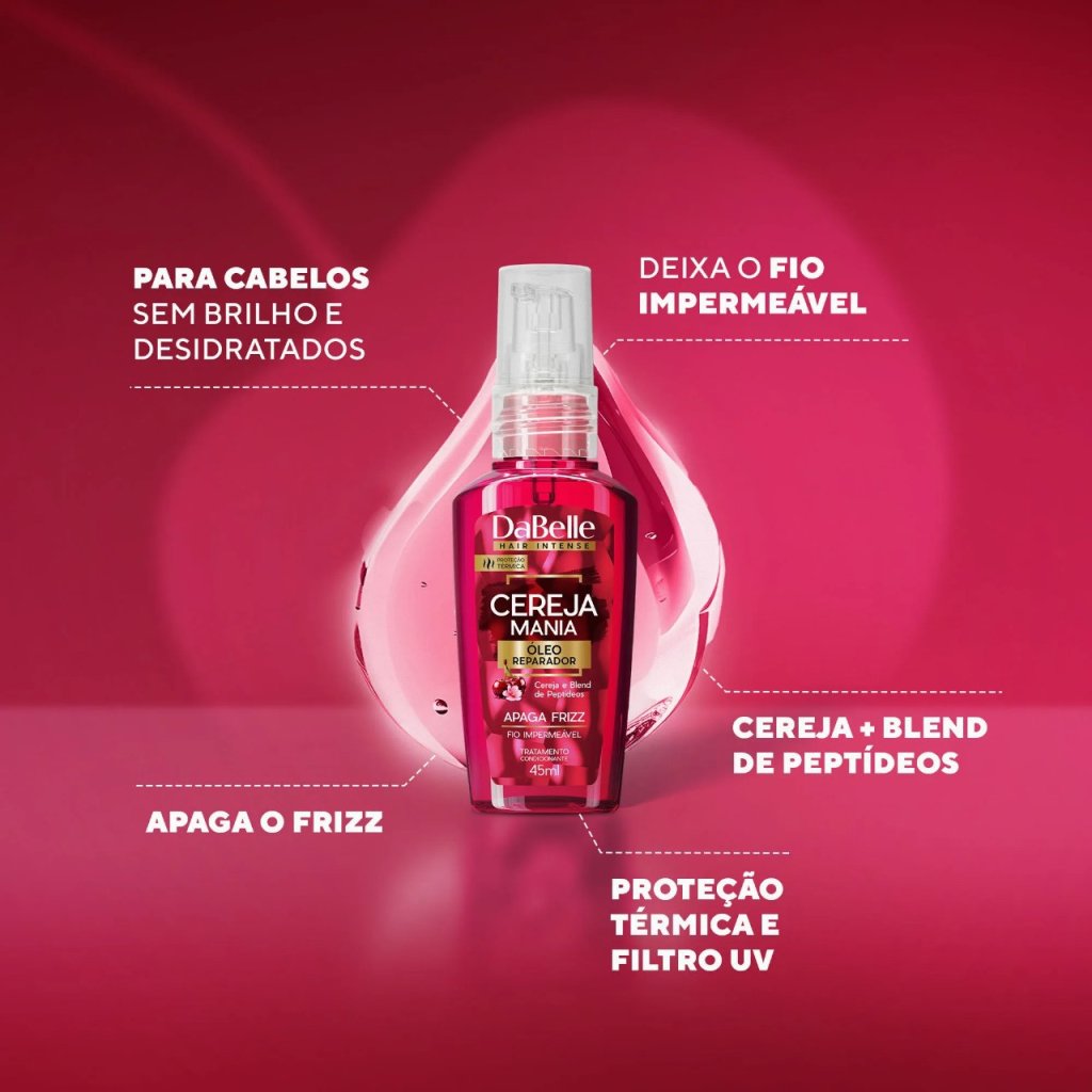 Óleo Capilar Cereja Mania 45ML - Dabelle