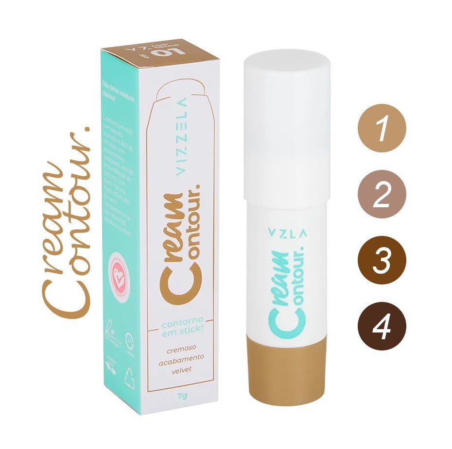 Contorno em Stick Cream Contour - Vizzela