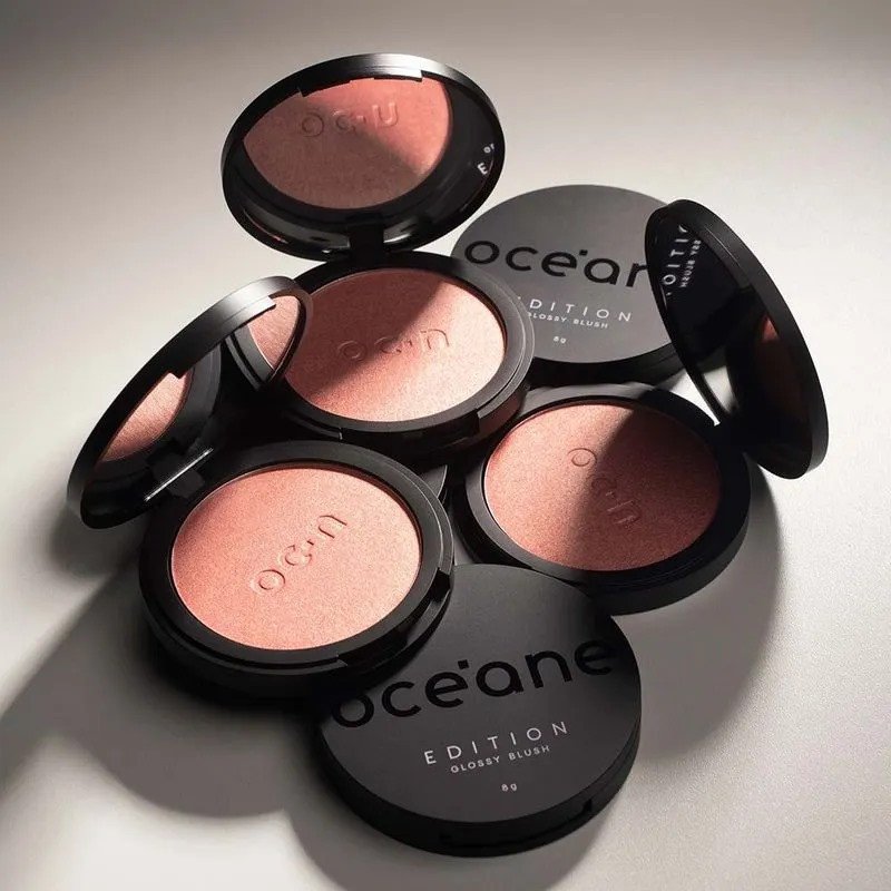 Blush Compacto Cintilante Glossy - Oceane