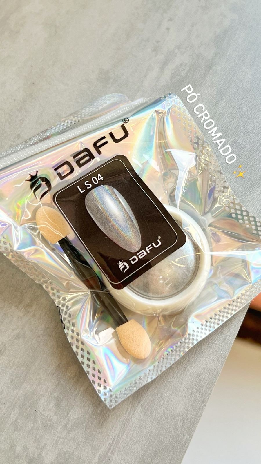 Pó Cromado Prata - Dafu