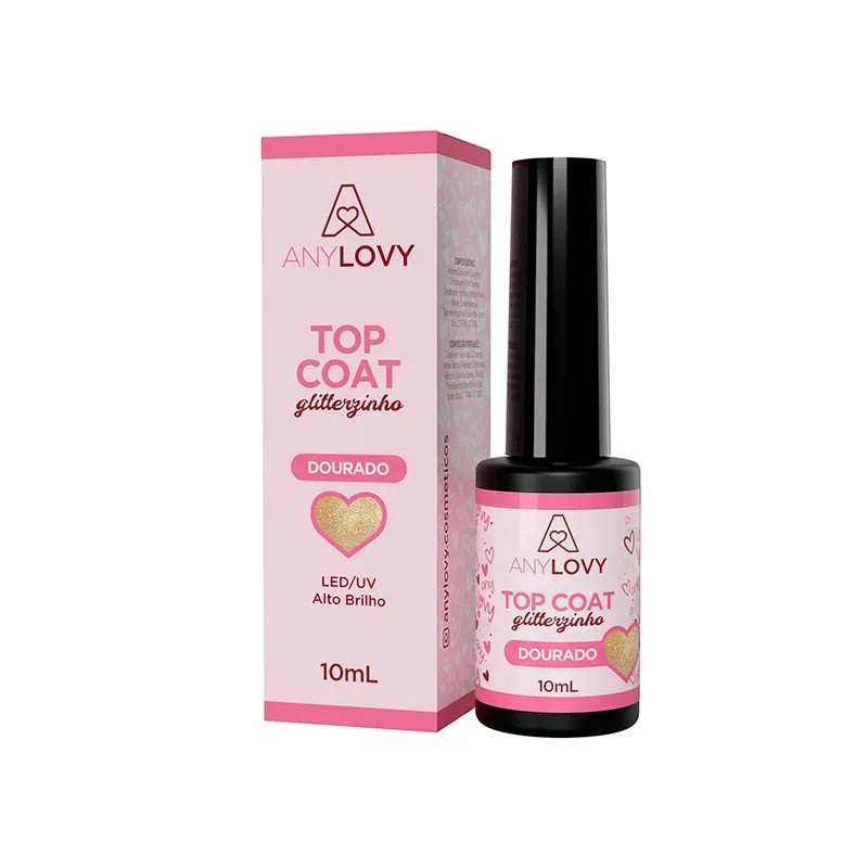 Top Coat Dourado 9g - Anylove 