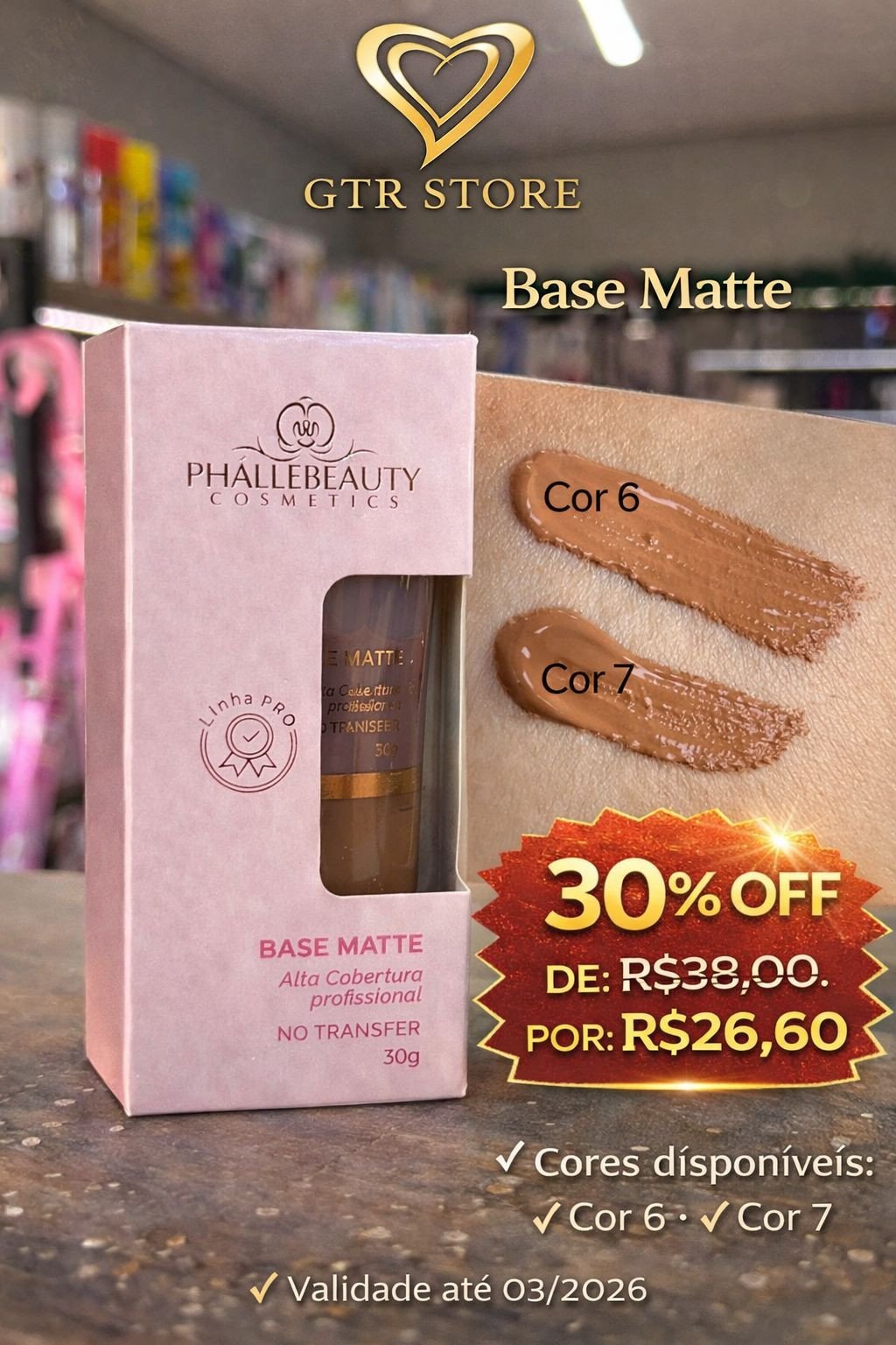 Base Líquida Matte - PhálleaBeauty