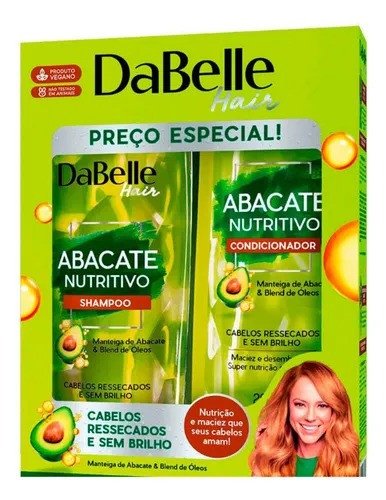 Kit Hair Intense Abacate Nutritivo Shampoo 250ML + Condicionador 175ML - Dabelle