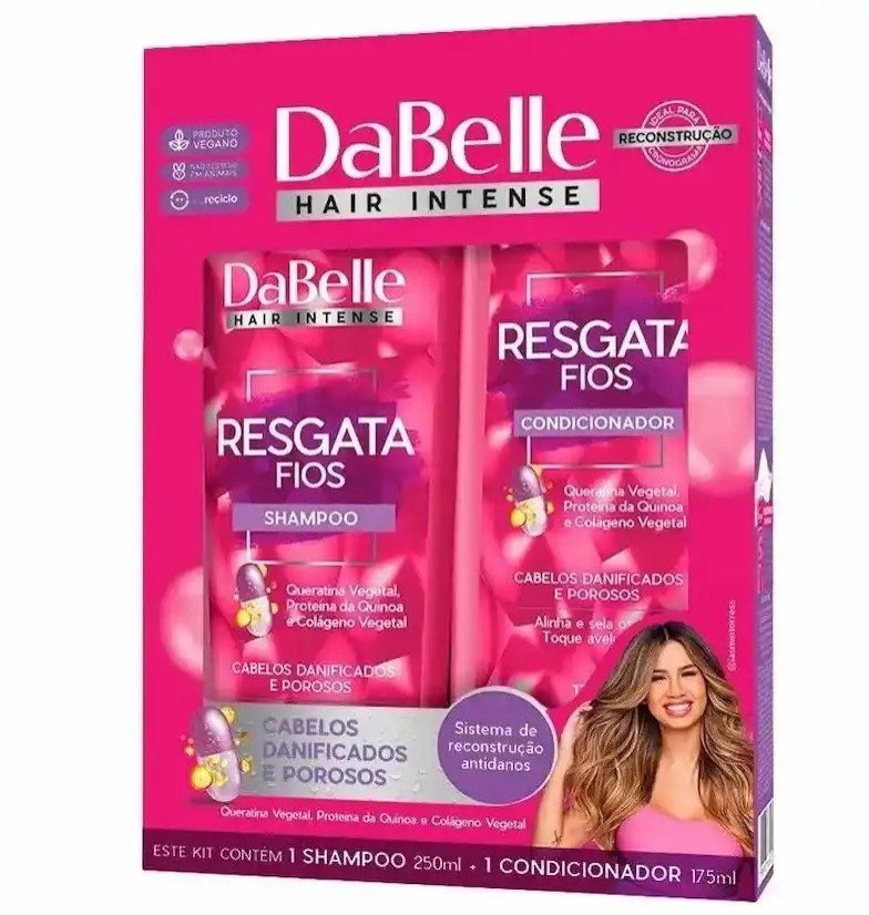 Kit Hair Intense Resgata Fios Shampoo 250ML + Condicionador 175ML - Dabelle