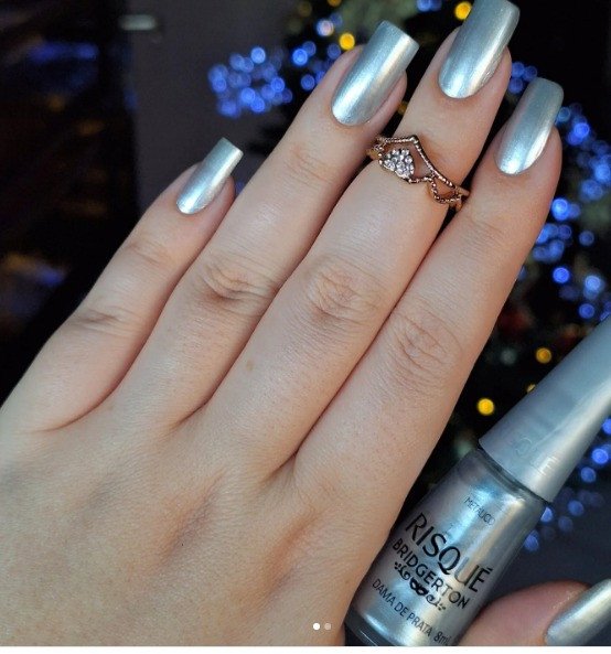 Esmalte Metálico Dama De Prata - Risqué