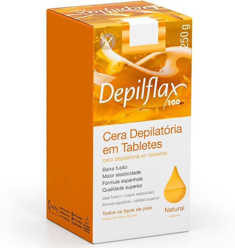 Cera Depilatória em Tabletes Natural 250G - Depilflax