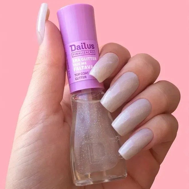 Esmalte Top Coat Era Glitter Que Me Faltava - Dailus