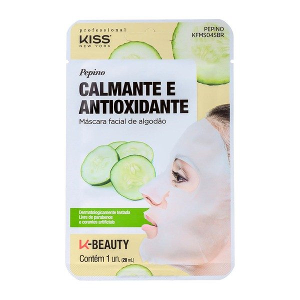 Máscara Facial De Tecido Calmante e Antioxidante - Kiss New York