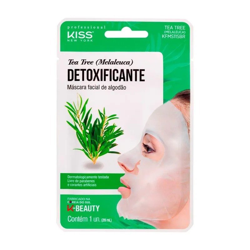 Máscara Facial De Tecido Detoxficante - Kiss New York